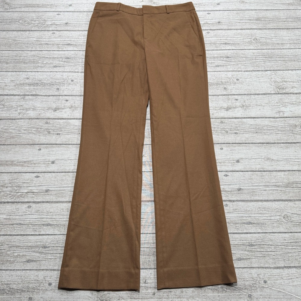 Banana Republic Dress Pants Women's 8 Brown Logan Straight Leg Workwear Trousers